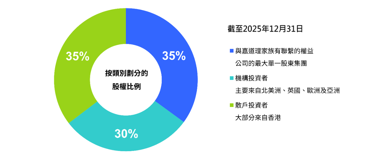 中電集團按類別劃分的股權