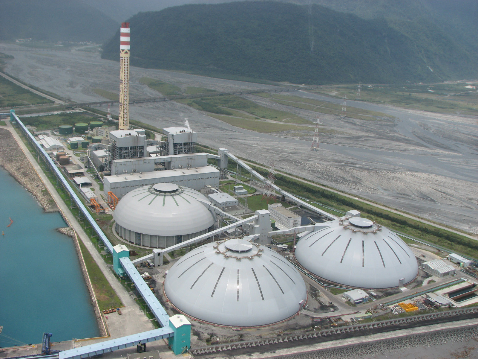 Aerial view of Ho-ping Power Station in Taiwan