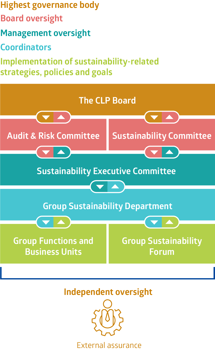 Diagram of Sustainability governance structure