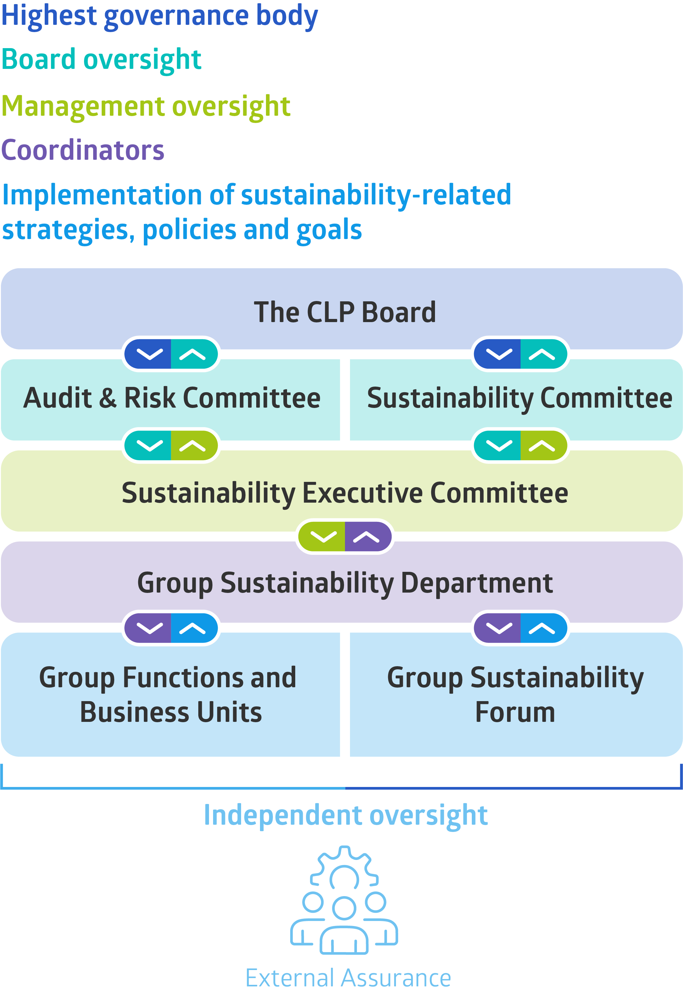 Diagram of Sustainability governance structure