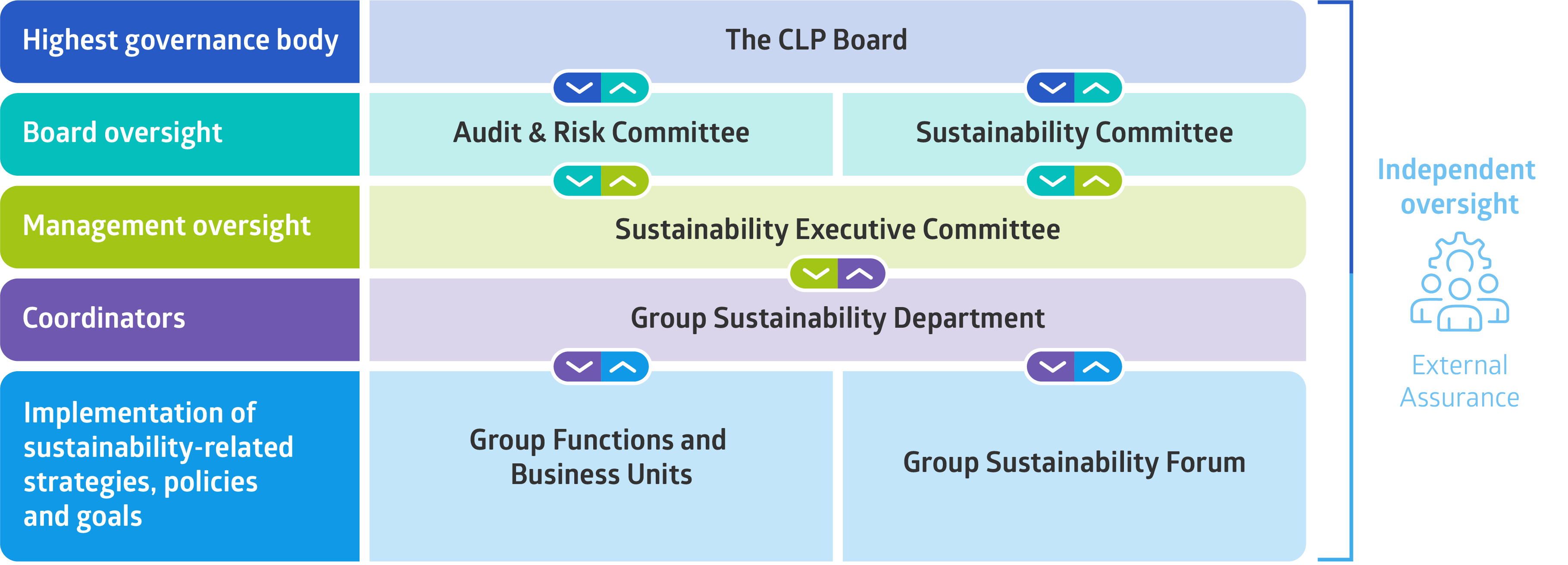 Diagram of Sustainability governance structure